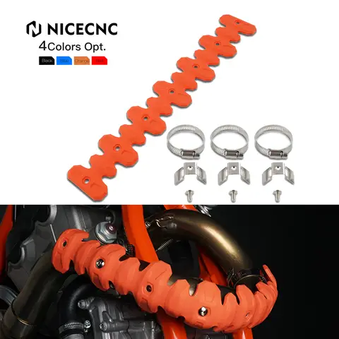 For KTM EXC 250F EXCF 450 SXF 450 SMR 450 220mm 400mm Exhaust Head Pipe Muffler Heat Shield Guard SXF EXCF SMR 250 350 450 500