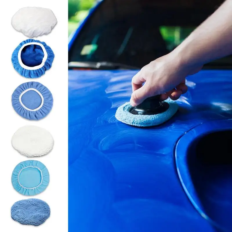 Car Polisher Pad Bonnet Microfiber Buffing Pads For Drill For Polishing vehicle Wash Equipment For SUV Truck RV Sports Car Sedan