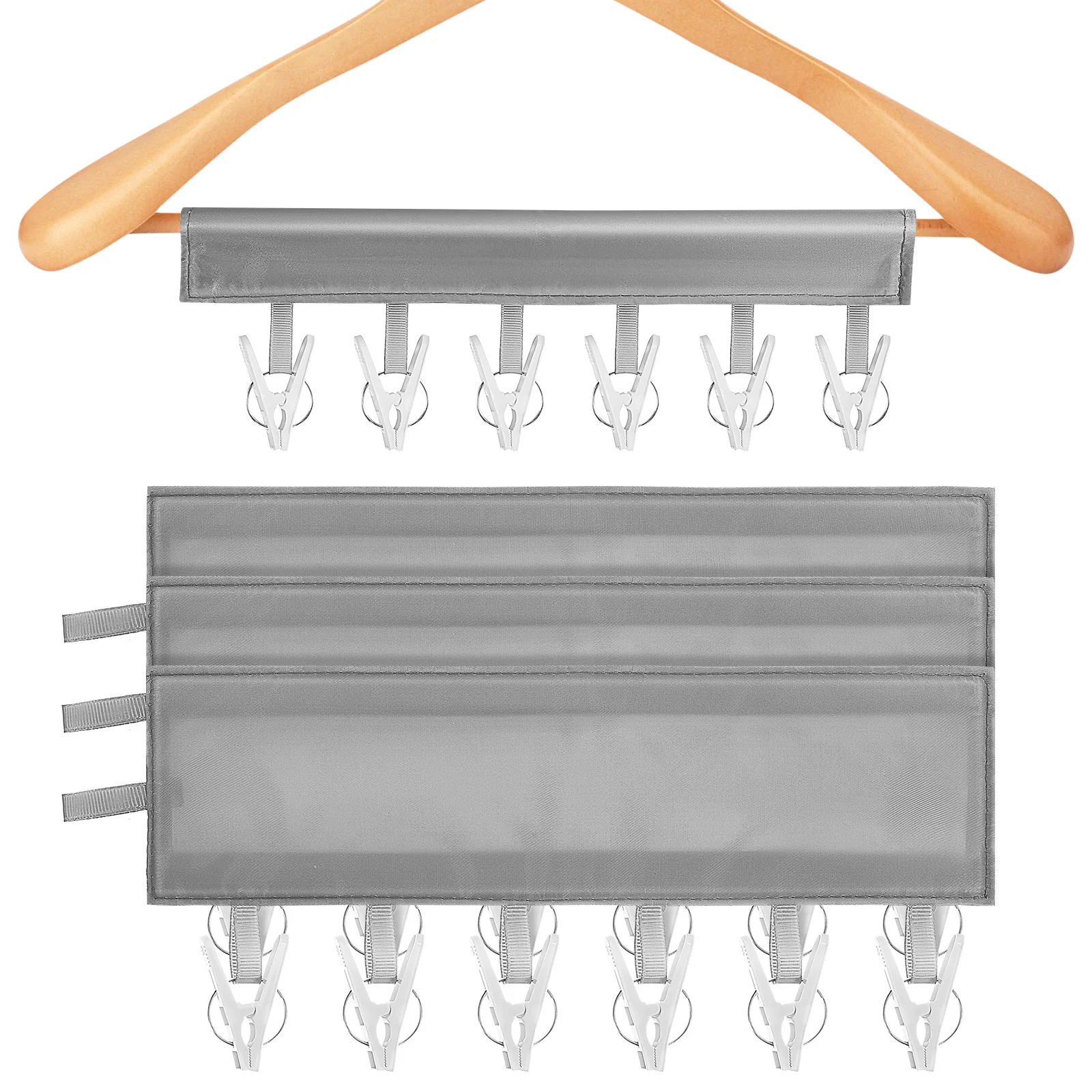 

4Pcs Hanger Clips Laundry Hook Loop Closure Portable Clothes Drying Clips Socks Hat Towel Organizer Laundry Hooks