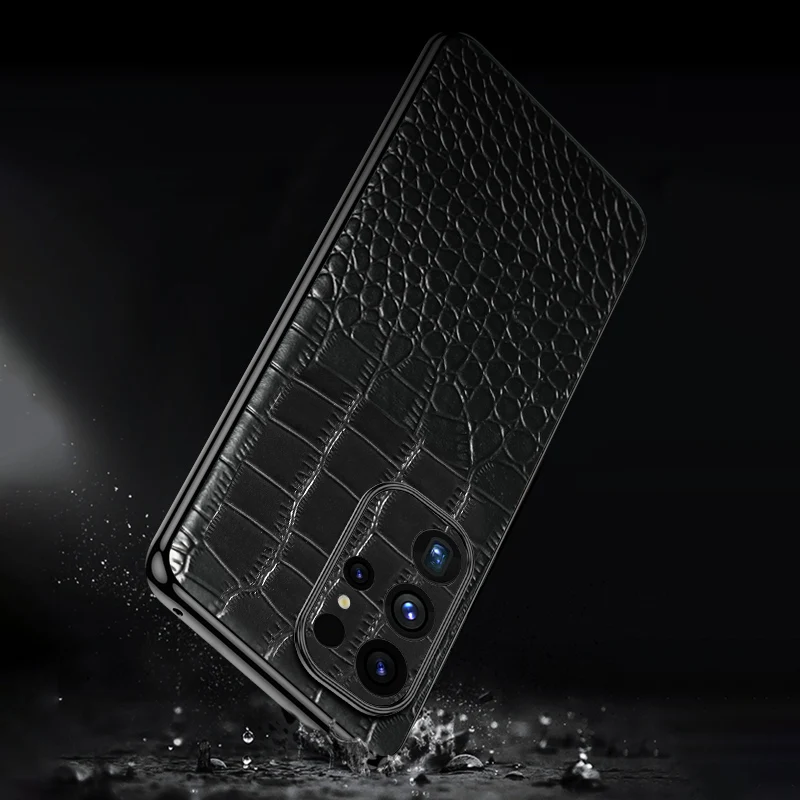 Etui na telefon z prawdziwej skóry bydlęcej do Samsung Galaxy S 24 S23 S24 Ultra S21 S22 Plus S21 FE 5G Note 20 Ultra Luxury Back Cover