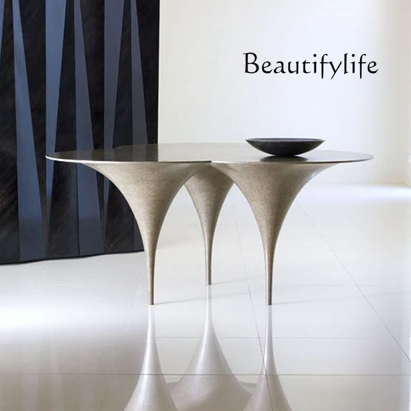 

Nordic designer creative modeling entrance table villa living room fiberglass coffee table petal round table
