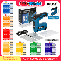 HILDA USBElectric 2-in-1 Air Nail Gun Furniture Pneumatic Gun Wood Frame Stapler Pneumatic Tool Power Tools with 2000pcs Staples