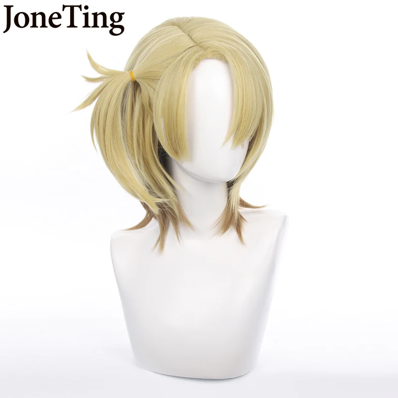 JT Synthetic Luca Kaneshiro Cosplay Wig Hololive VTuber NIJISANJI Luxiem Coaplay Wig Short Brown Hair Wig Unisex Role Paly