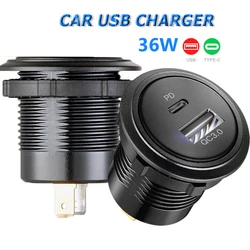 Quick Charge 3.0 usb port socket for car Dual USB Fast Car Charger Socket Accessory 12V/24V QC3.0 Power Socket with LED Light