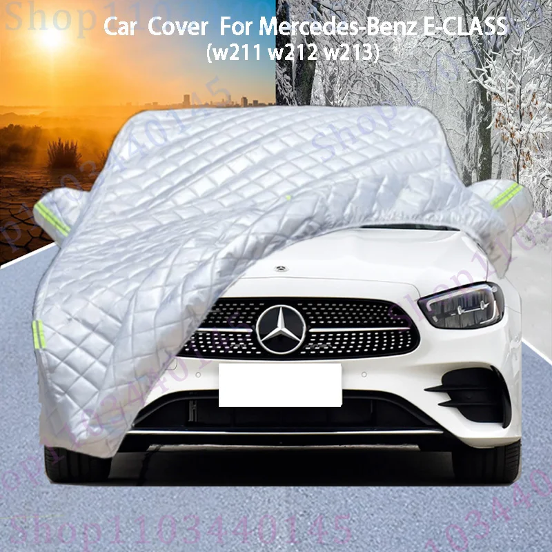 

Для Mercedes-Benz E-CLASS автомобильный чехол обеспечивает защита от града, защита от царапин, предотвращает отслаивание краски, устойчивость к дождю и снегу