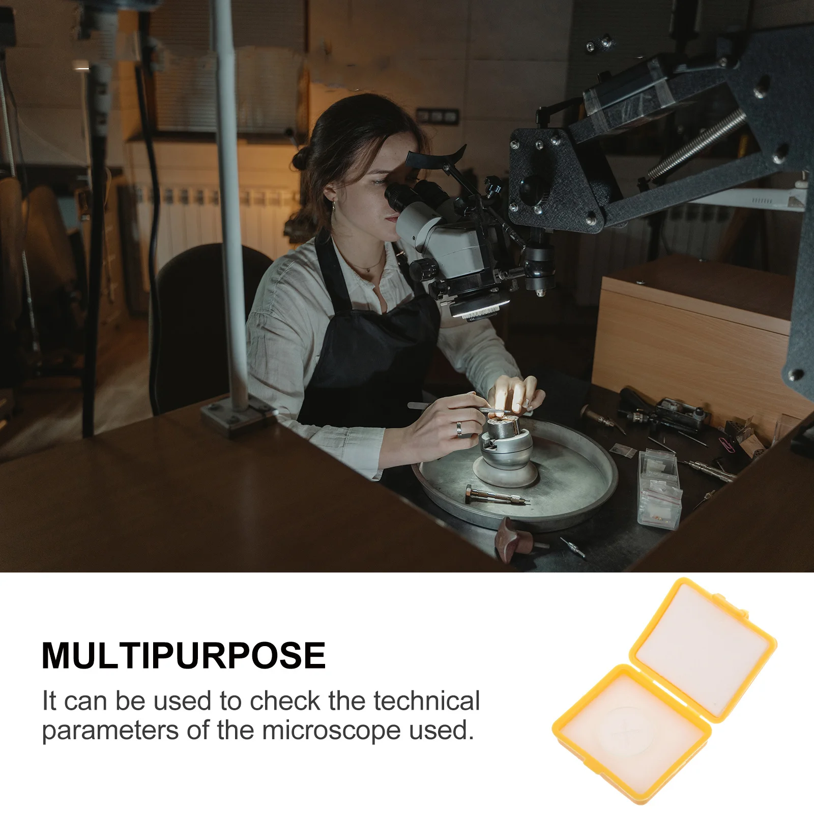 

Microscope Micrometer Eyepiece 10Mm 0.1Mm Scale Cross Rulers Calibration Tool For Slides Area Measurement Teaching Equipment