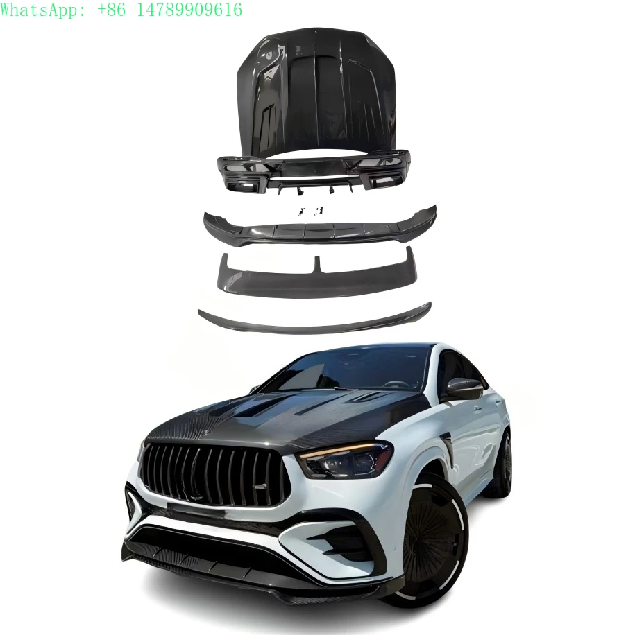 Extreme MakeoverLD Style Carbon Fiber Body Kit For GLE - Front Lip Rear Diffuser Spoiler High Quality New Car AccessoriesFull