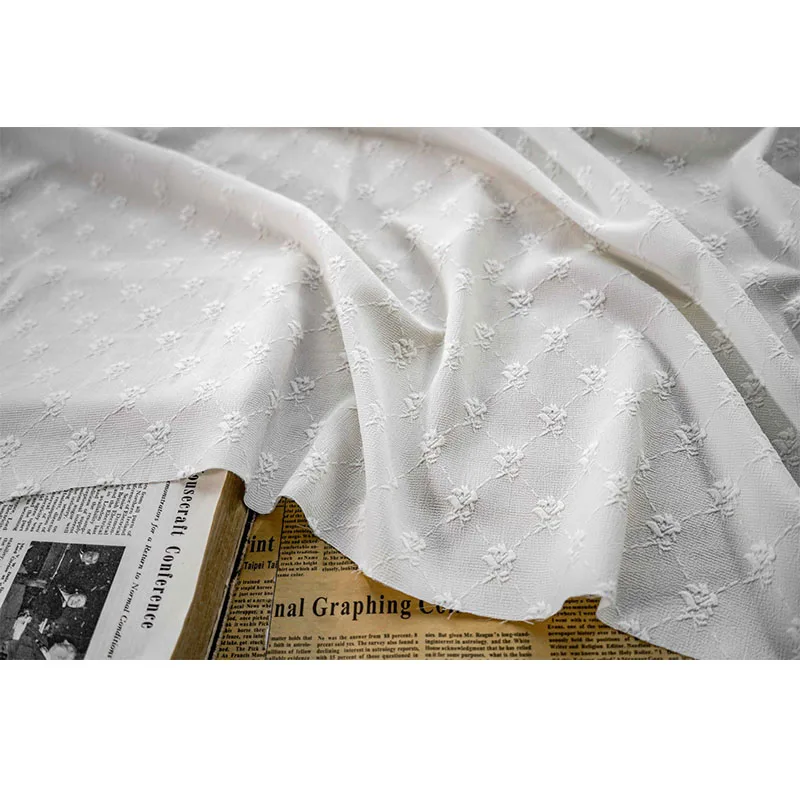 white christmas dresses Floral Embroidered Cotton Eyelet - White main image 0