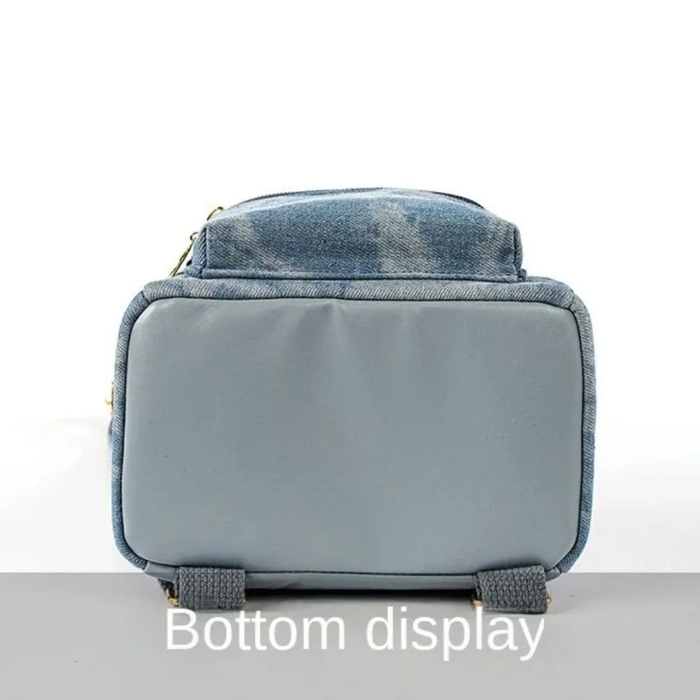 Multi-Function Denim Backpacks New Adjustable Zipper Mini Rucksack Lightweigt School Bag Teenage Mini Backpack