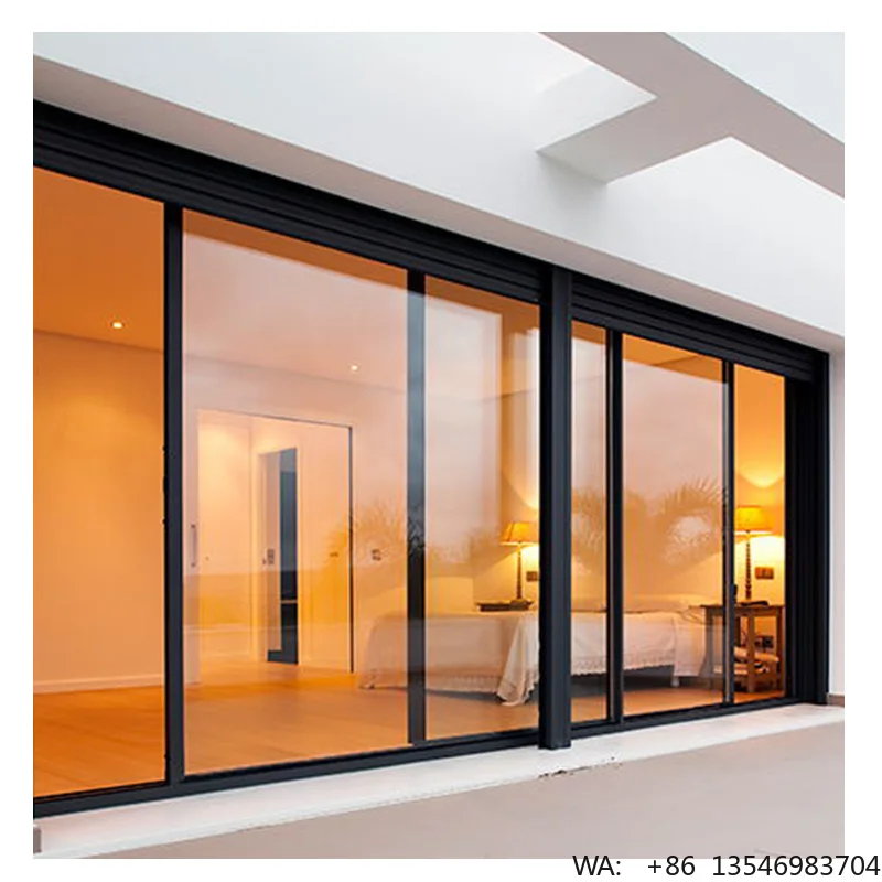 

AS2047 Australia Double Glazed Stacker Doors Exterior Balcony Outdoor Veranda Horizontal Double Glass Doors Patio Sliding Doors