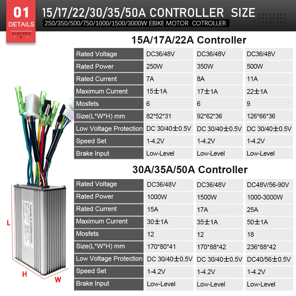 Ebike KT تحكم 36 فولت/48 فولت 15A-50A 500 واط 1000 واط 1500 واط 2000 واط مع TF04 LCD3 عرض دراجة كهربائية Sinewave تحويل المراقب المالي #2
