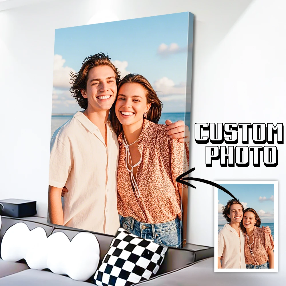 Póster personalizado de gran tamaño con marco DIY, pintura en lienzo personalizada, póster de lienzo personalizado de gran tamaño, 1 ud.