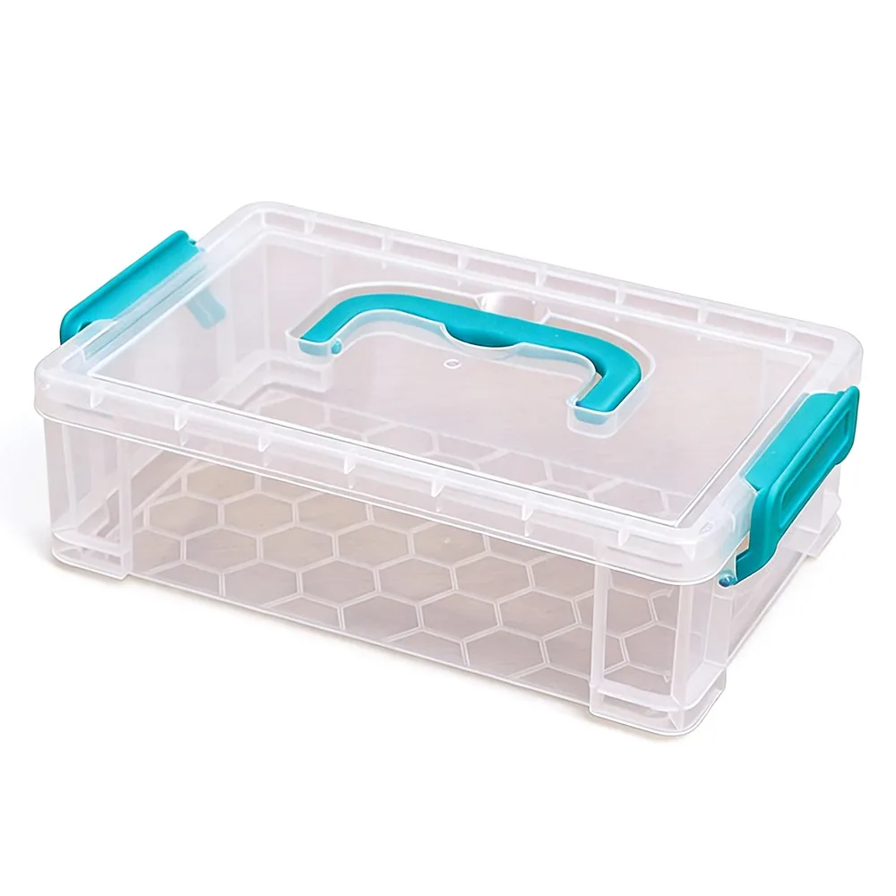 

Прямоугольный органайзер для хранения из прозрачного материала с замком, настольный, пылезащитный, квадратный дизайн