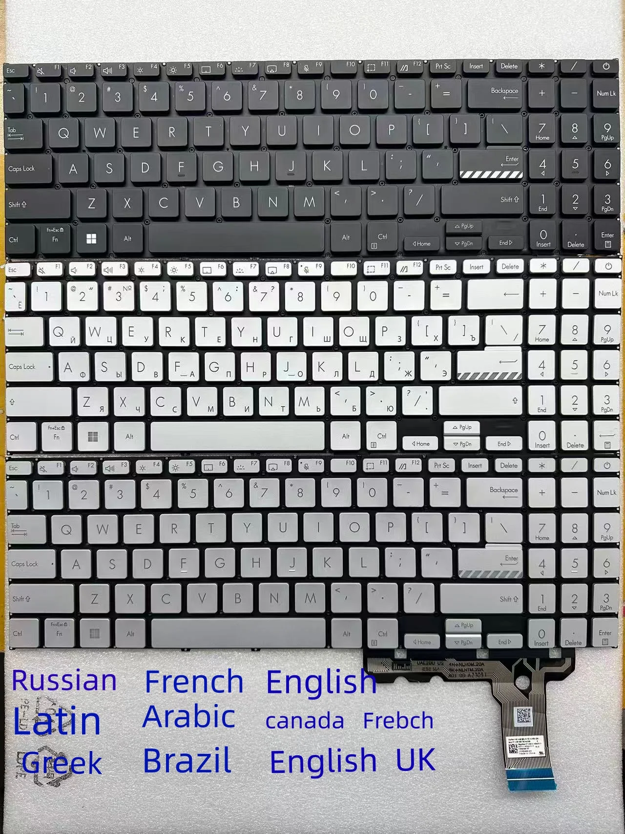 Spanish/Latin/Russian/English/French /Arabic/UK Laptop Keyboard For ASUS Vivobook X1504 X1504ZA X1504VA X1504V X1504Z F1504