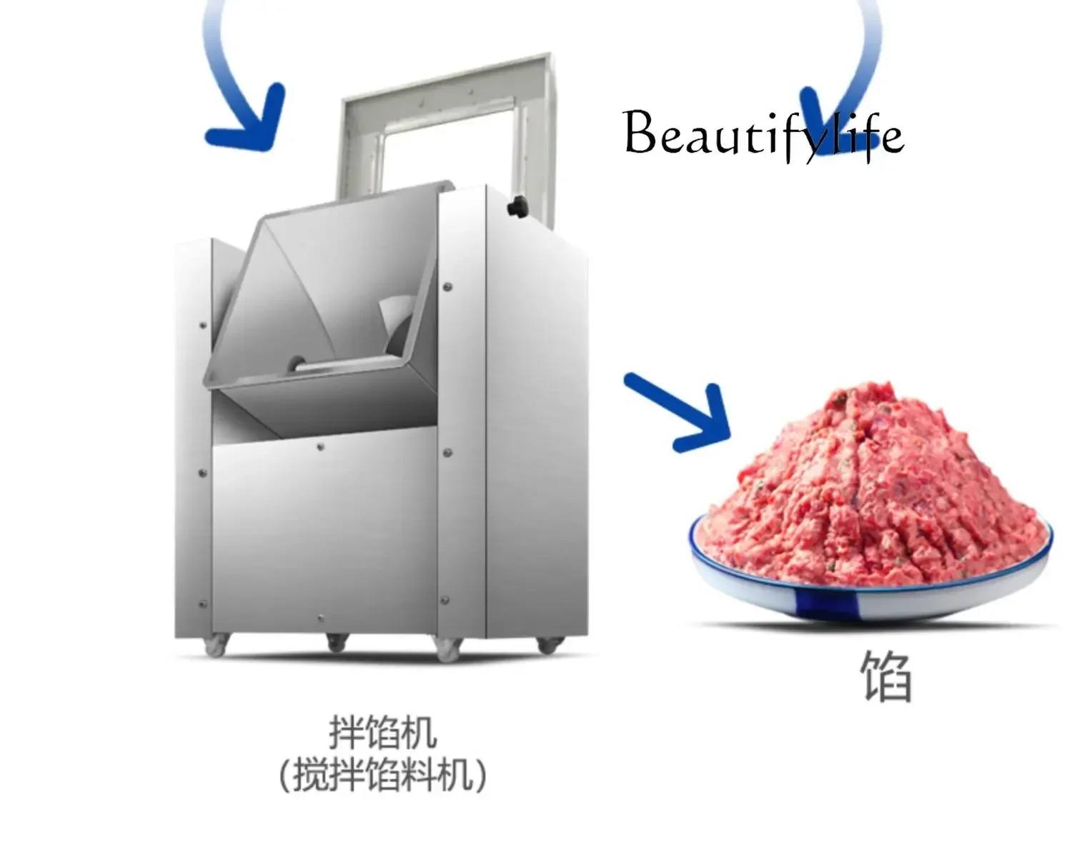 

Commercial Multifunctional Steamed Bun Dumpling Meat Stuffing Mixer Large Automatic Mixing and Stuffing Machine