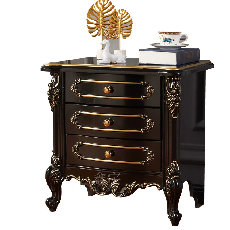 Black Bedside Table Drawers Bedroom Modern Living Room Nightstands Coffee Tables Home Muebles Para El Hogar Furniture Decoration