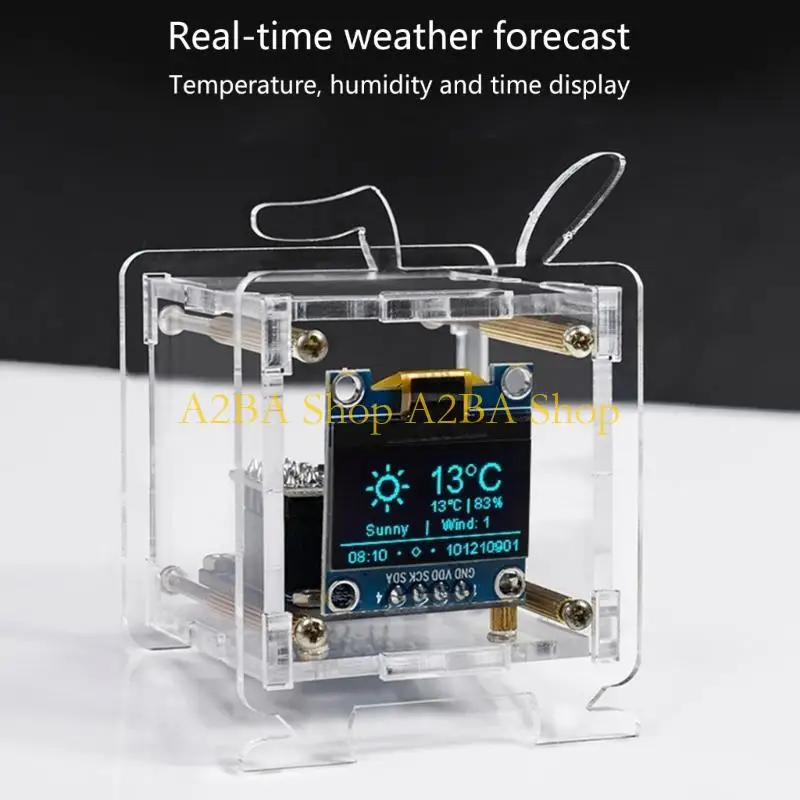 A2BA 전자 DIY 시계 키트 2.4G Wi -Fi 시간 온도 습도 날짜 주 날씨