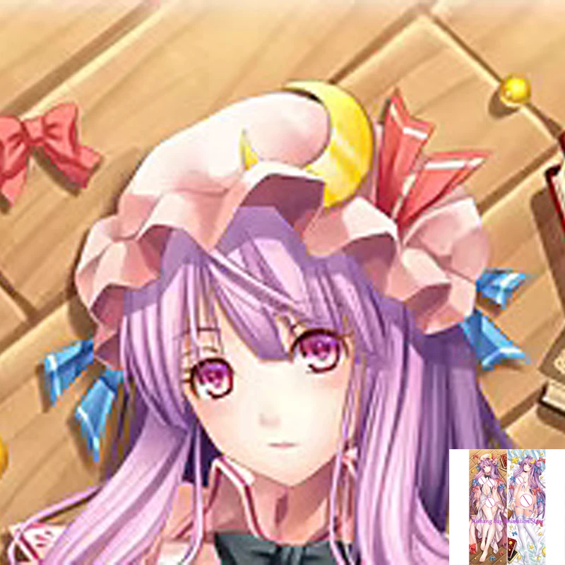 

Dakimakura Anime Pillow Cover Patchouli Knowledge Double Sided Print Life-size Body Decoration