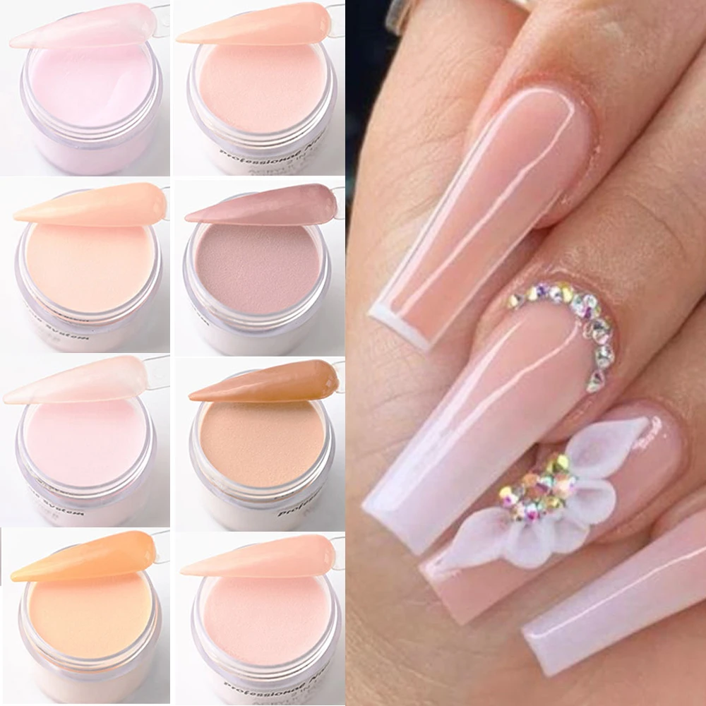 50 g/bolsa de polvo acrílico desnudo, Color rosa, polvo de cristal para uñas, extensión de manicura profesional/dibujo, pigmento de sistemas acrílicos HD5 # E