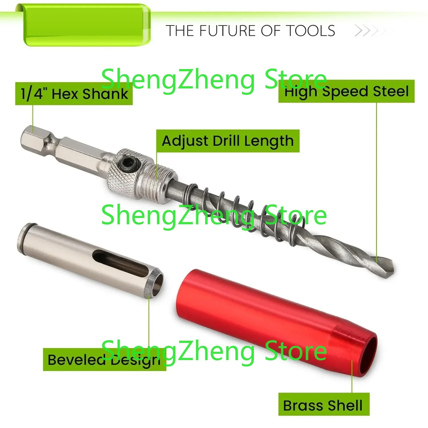 10 قطعة مجموعة لقمة مثقاب 1/4 "عرافة عرقوب Vix بت ، 5/64" إلى 1/4" مركز مثقاب مجموعة مخصصة ملونة المفصلي مجموعة لقمة مثقاب #3