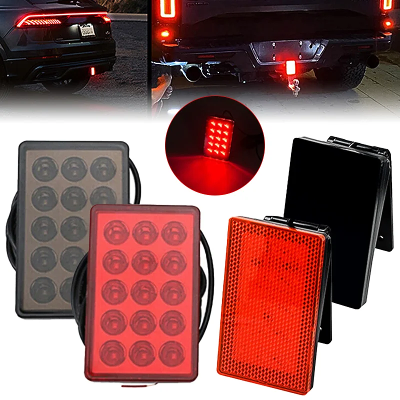 

F1 Style 3rd Brake LED Tail Lights For Car Motorcycle 15 LED Rear Safety Lamps ABS Auto Reverse Stop DRL 12V Warning Pilot Light