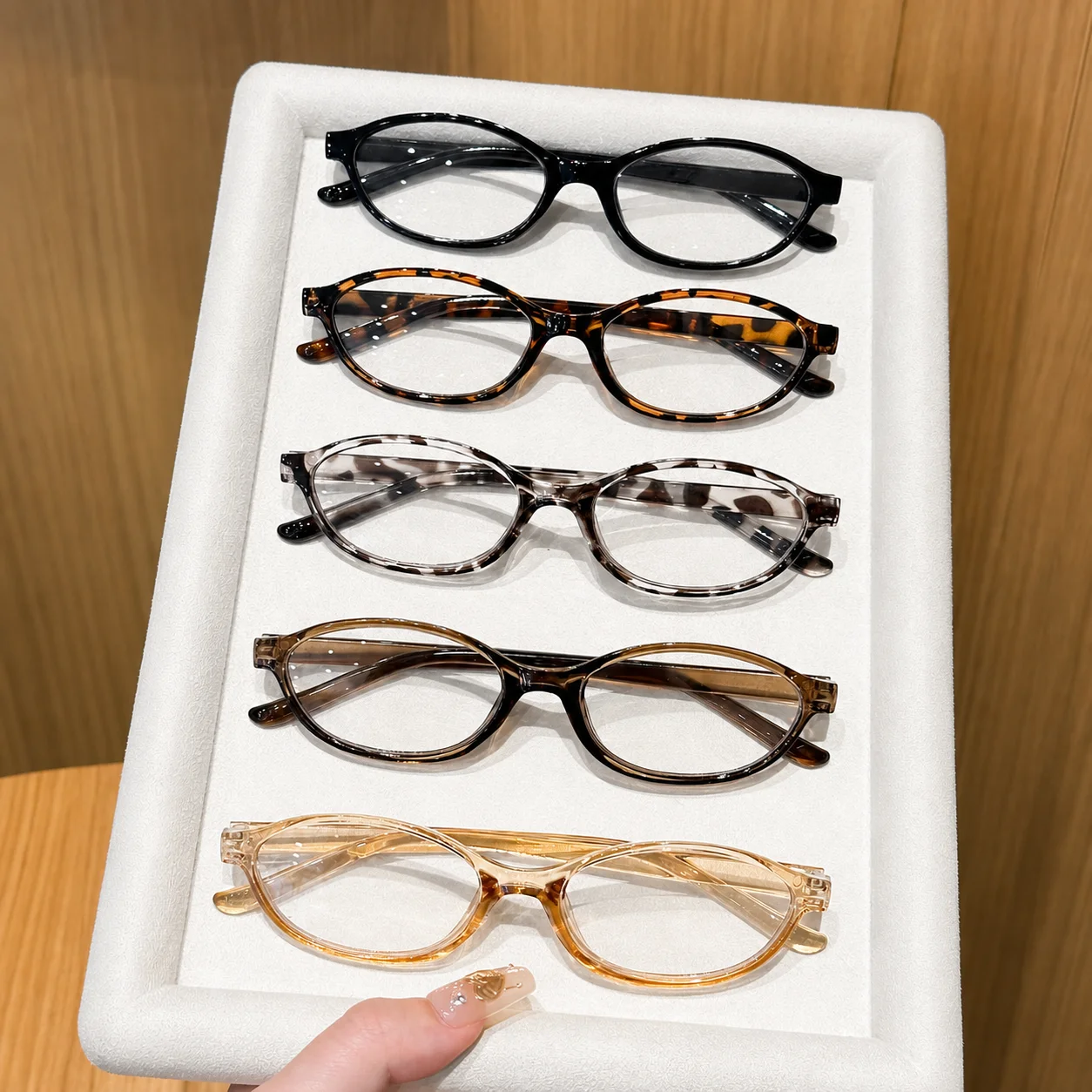 Small Oval Eyeglass Frames Polished Full Rim Glasses Lightweight Eyeglass Frames Versatile Vintage Eyeglass Frames For Friend
