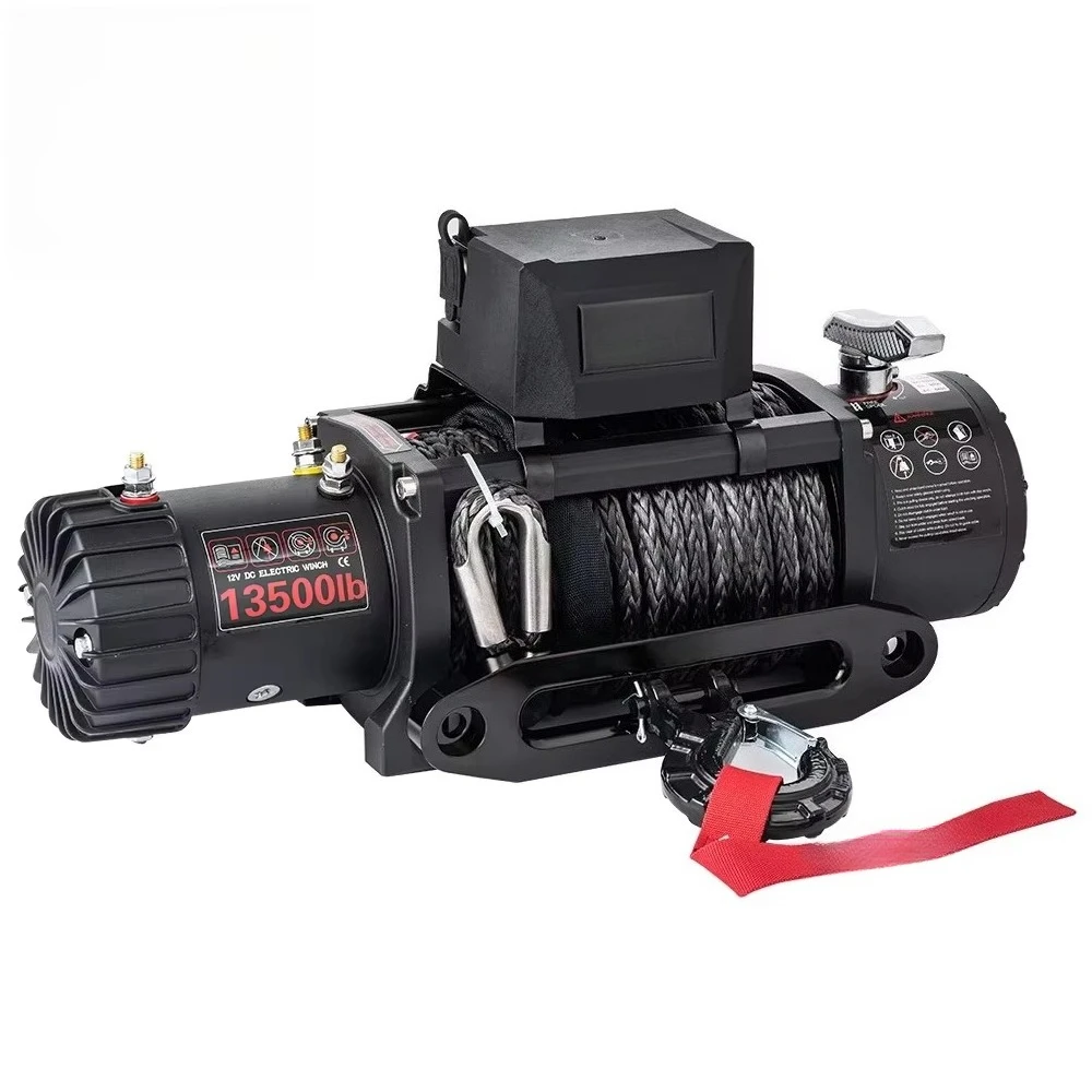 13500LBS 12V Heavy Duty Electric Winch Wireless Remote Control Off Road Recovery Winch For 4X4 SUV Truck