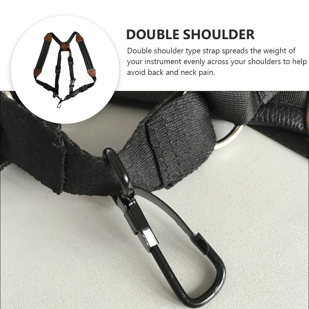 

Universal Double Shoulder Saxophone Strap Padded Adjustable Replacement Accessory For Sax Harness Belt Tool