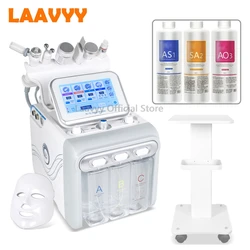 H2O2 Hydrogen Oxygen Small Bubble Water Dermabrasion Beauty Machine with 3pcs/Lot 1200ML Hydra Liquid Face Serum Aqua Solution