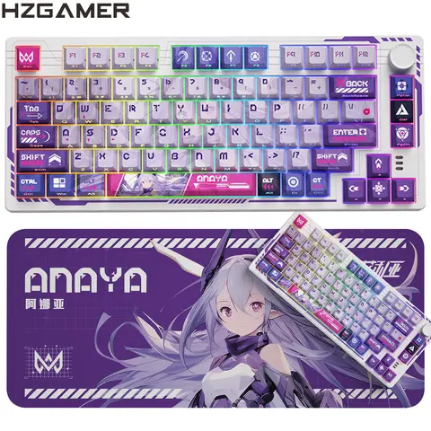 HZGAMER 75 Gaming Keyboard, PBT Dye Sublimation Keycaps Custom Keyboard Case, Customized Mechanical Keyboard