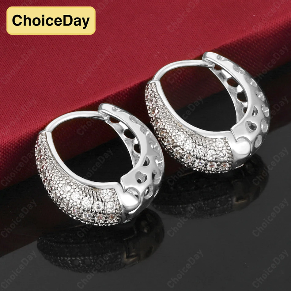 ChoiceDay из стерлингового серебра 925 пробы, изысканные полые серьги в форме сердца для женщин, ювелирные аксессуары, подарок, очаровательная вечеринка