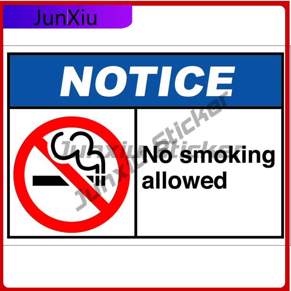 

No Smoking Allowed New Top Quality Durable Classic Car Decal Decoration Waterproof Vinyl Laptop Window Bumper Auto Exterior