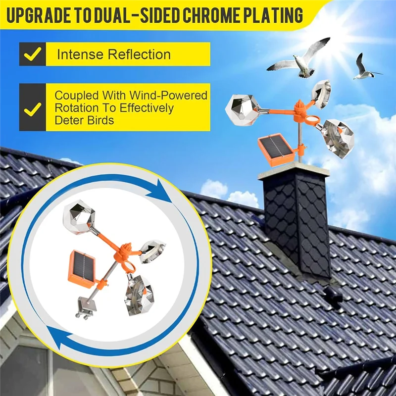 

Bird Deterrents Devices Outdoor, Bird Reflectors For Outside, Pigeon Woodpecker Deterrent, Effective Bird Scare Devices-ABLI