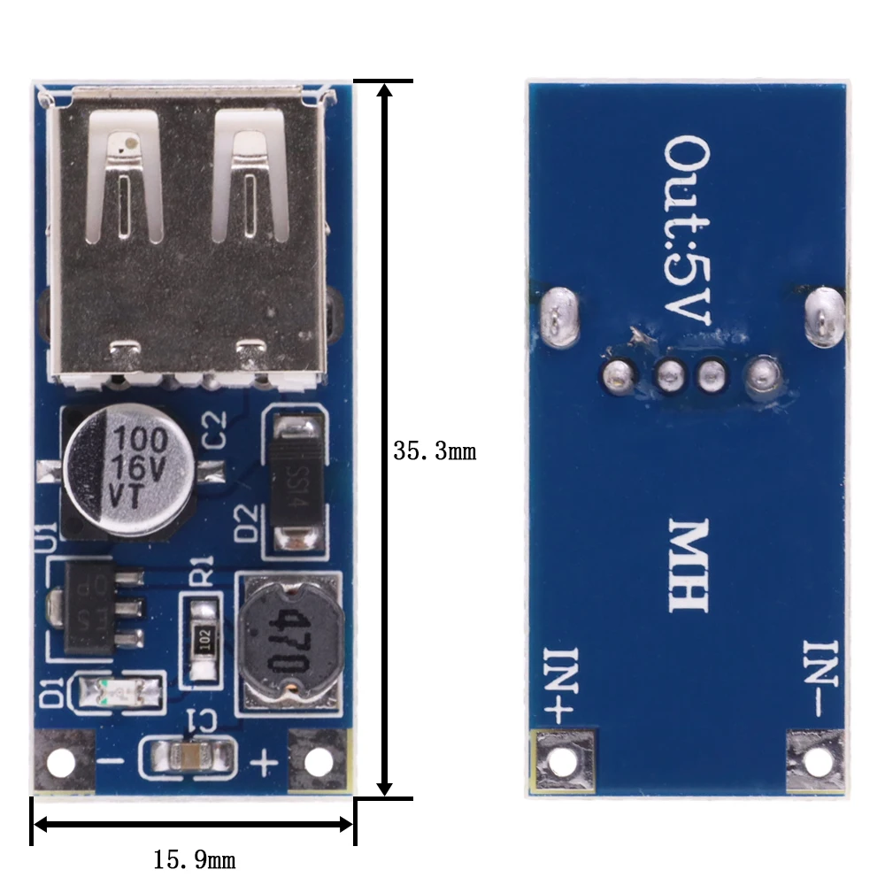 1/5/10PCS DC-DC Boost Module (0.9V ~ 5V) 600mA Boost Converter Step Up Module USB Mobile Power Boost Board TP4056 18650