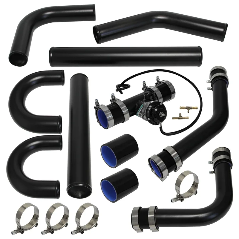 

Universal Intercooler Aluminum Piping 8PCS + 10psi Turbo Blow Off Valve Kit