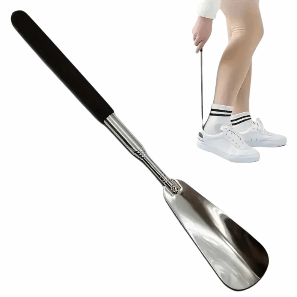 

Stainless Steel Extendable Shoe Horn Adjustable Length Ergonomic Telescopic Shoehorn Flexible Design Durable
