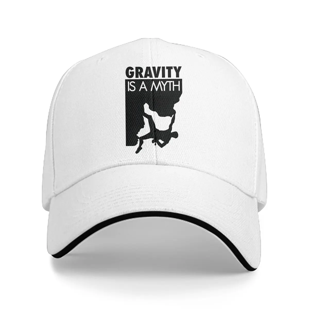 Gravity Is A Myth Baseball Caps Peaked Cap Mountain Climber Sun Shade Hats for Men Women