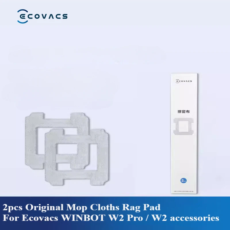 2pcs Original Mop Cloths Rag Pad For Ecovacs WINBOT W2 Pro/W2 /W2 Omni /W1 /W1S accessories,Ecovacs WINBOT Parts