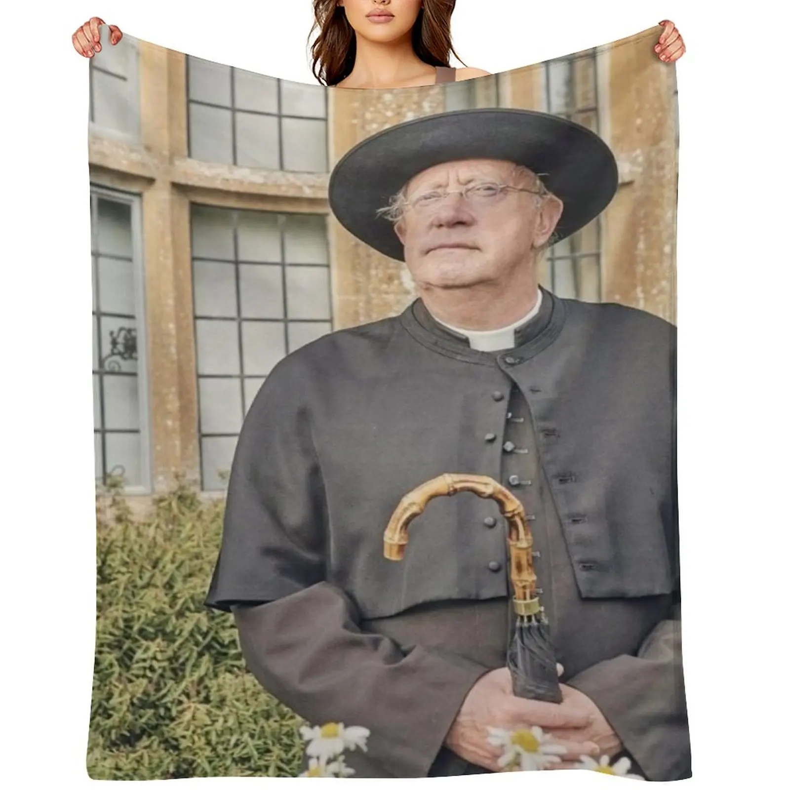 

Father Brown Summer Throw Blanket Custom Bed linens Flannel Moving Blankets