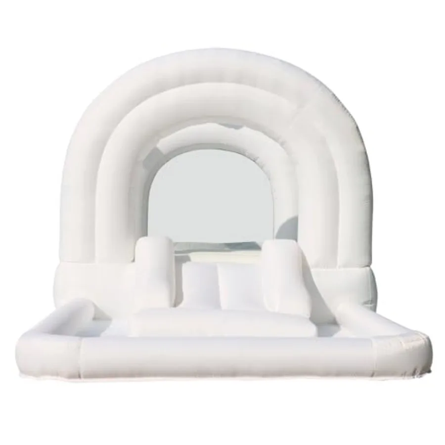 

Надувной батут Daydreamer Cloud Bounce House с бассейном для шариков, нейтральный цвет, с горкой, 11,8 футов (длина) x 6,9 футов (ширина) x 5,9 футов (высота), в комплекте с воздуходувкой UL, баскетбольная сетка