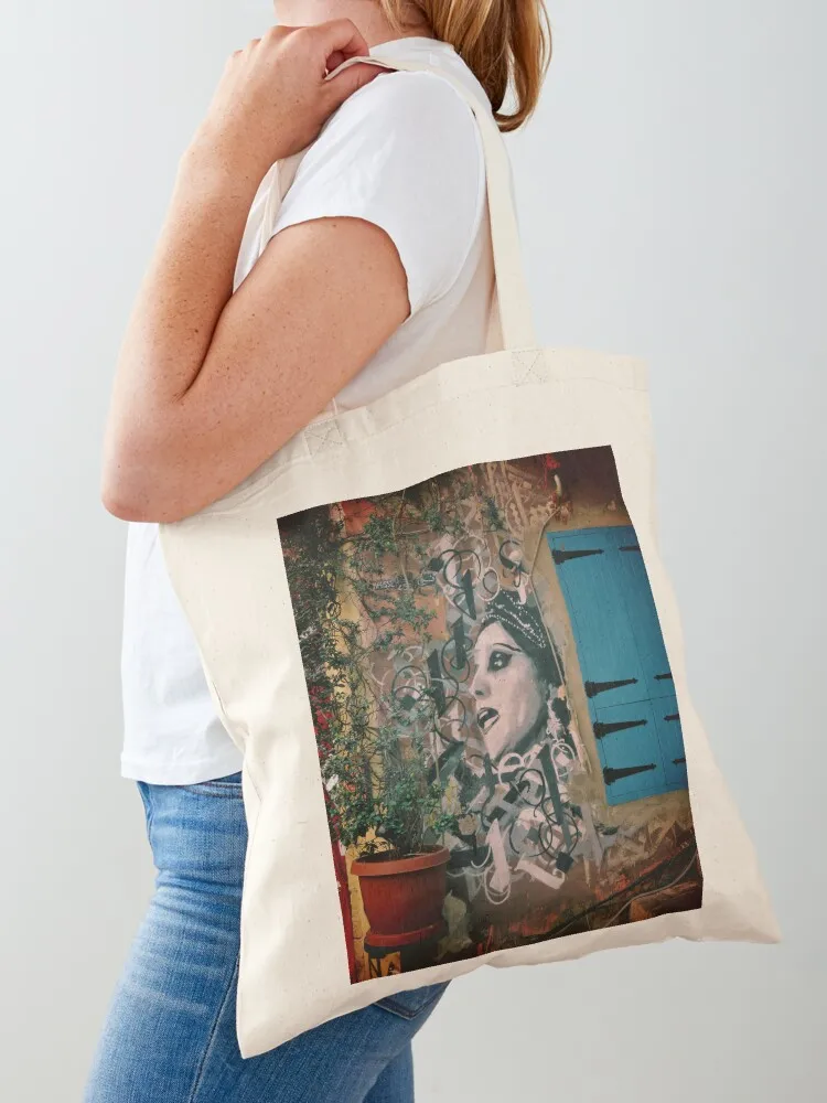 

Fairuz Beirut Mar Mikhal Street Art Tote Bag Women bags canvas tote bag eco bag folding