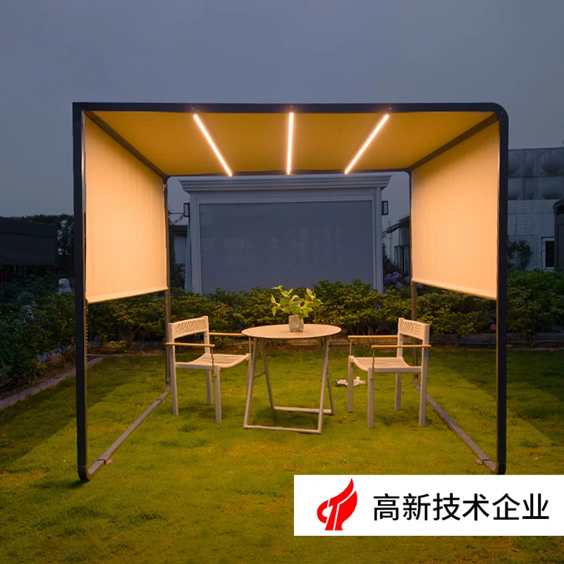 Roof terrace, rain shelter, garden, courtyard, outdoor sunshade, outdoor rainproof four corner umbrella activity,