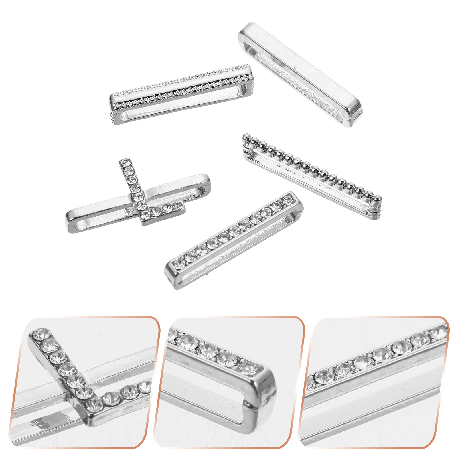 

Decorative Watchband Strap Ring Watches Removable Charm Replaceable Silver Zinc Alloy