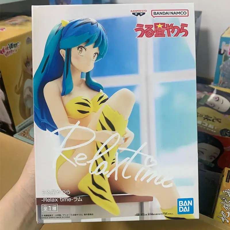 Figurine à collectionner Bandai Banpresto Urusei Yatsura Relax Time Lamu Anime figurines modèle Original décoration ornements jouet