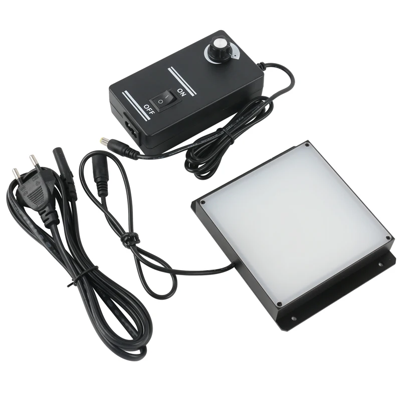 

Adjustable Machine Vision Light Source 100mm Square 140 LED Illumination Bottom Light Source For PCB IC Touch Screen Detection