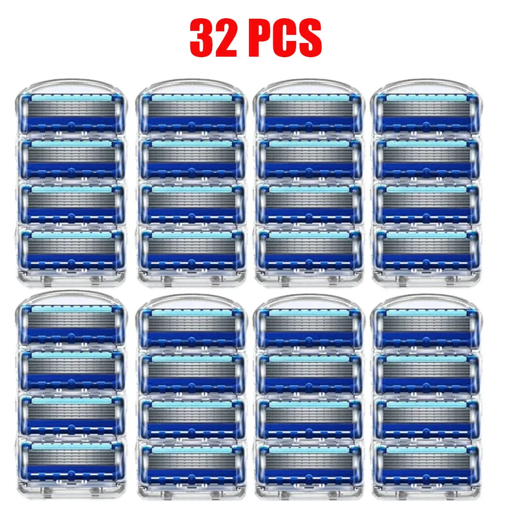 8/12/24/32/48 COMB Shaver High Quality 5-ply layer Razor Manual Shaving Blades Men Face Shaving Razor Replacement Cutter Heads
