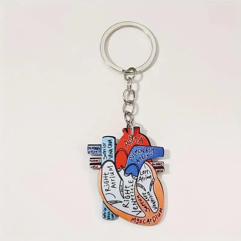 tech keychain Anatomical Heart Diagram keyring, Telemetry Cardiology Nurse keychian, Monitor Tech Nursing