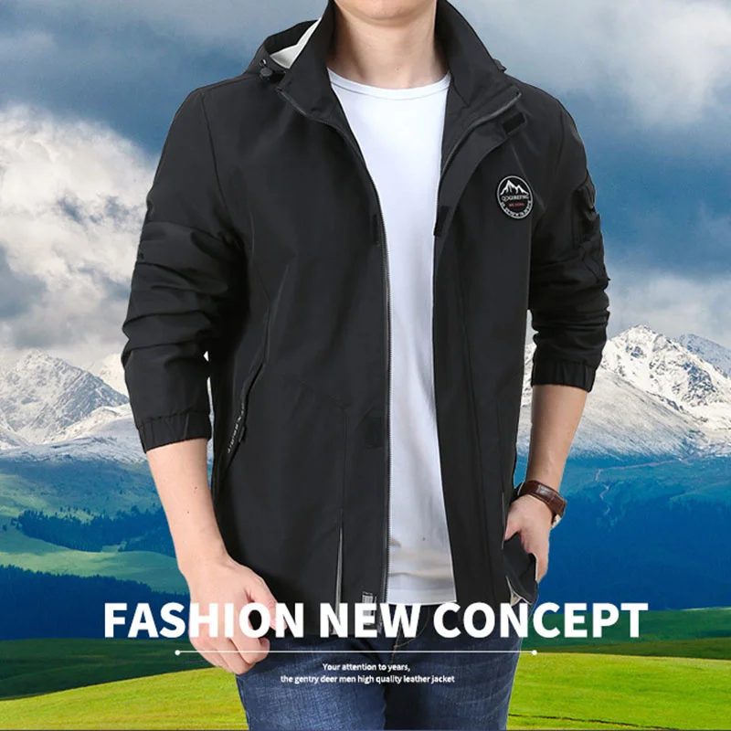 

Men's Fashion Parkas Clothes Motorcycle Jacket Jackets Clothing Cardigan Varsity Waterproof Windbreaker Man Plus Size Winter New