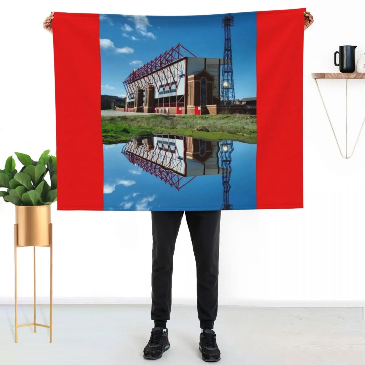 Barnsley Oakwell Stadium Reflection Throw Blanket Heavy Moving Extra Large Throw Hairy Retros Bed Fashionable Blankets