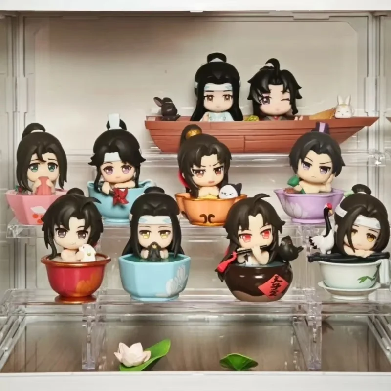 Anime Modaozushi Figure Patriarch Of Magic Dao Summer Song Q Version Pvc Model Toy Ornament Wei Wuxian Lan Wangji Doll Blind Box